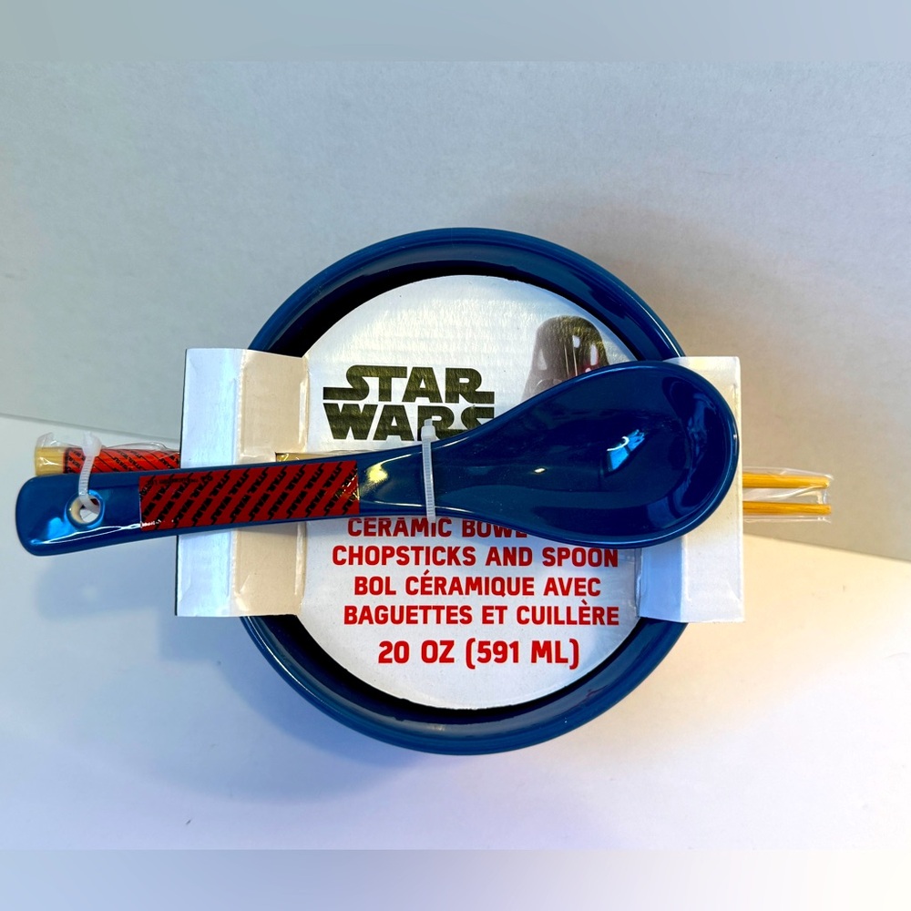 Star Wars 20oz Ceramic Bowl with Chopsticks and Spoon